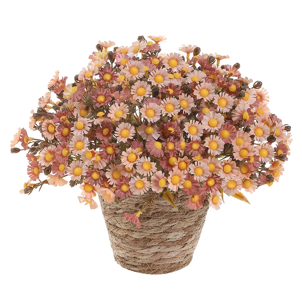 33 cm künstliche Gänseblümchen-Blume, gefälschter Seidenstrauß für Zuhause, Raumdekoration, Party, Garten, Hochzeit, Weihnachtsdekoration, DIY-Kranz-Zubehör – Detail 12