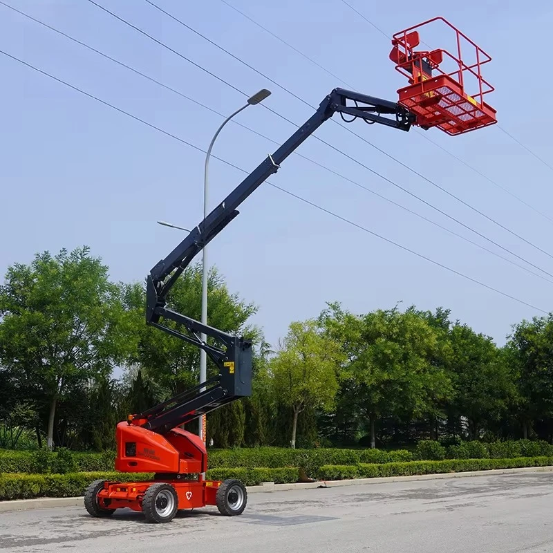 Approved 14m 16m Articulating Battery Power Hydraulic Lifting Electric Boom Lift For Sale