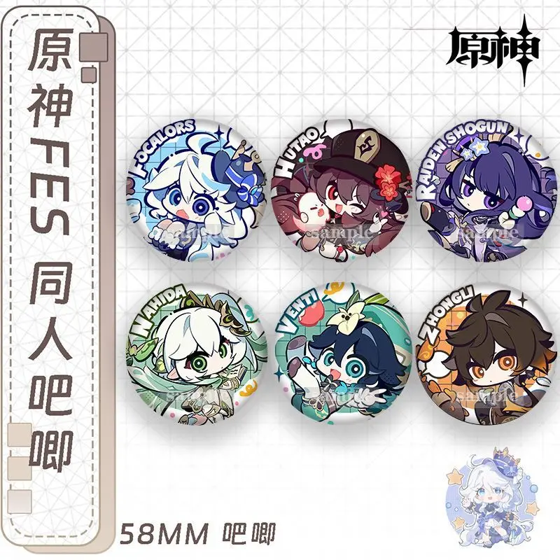 

Genshin Impact Badges Around The Cute Funina Naxida Soldiers Navelet Mandrill Walnut Lini Children'S Birthday Gift Decoration