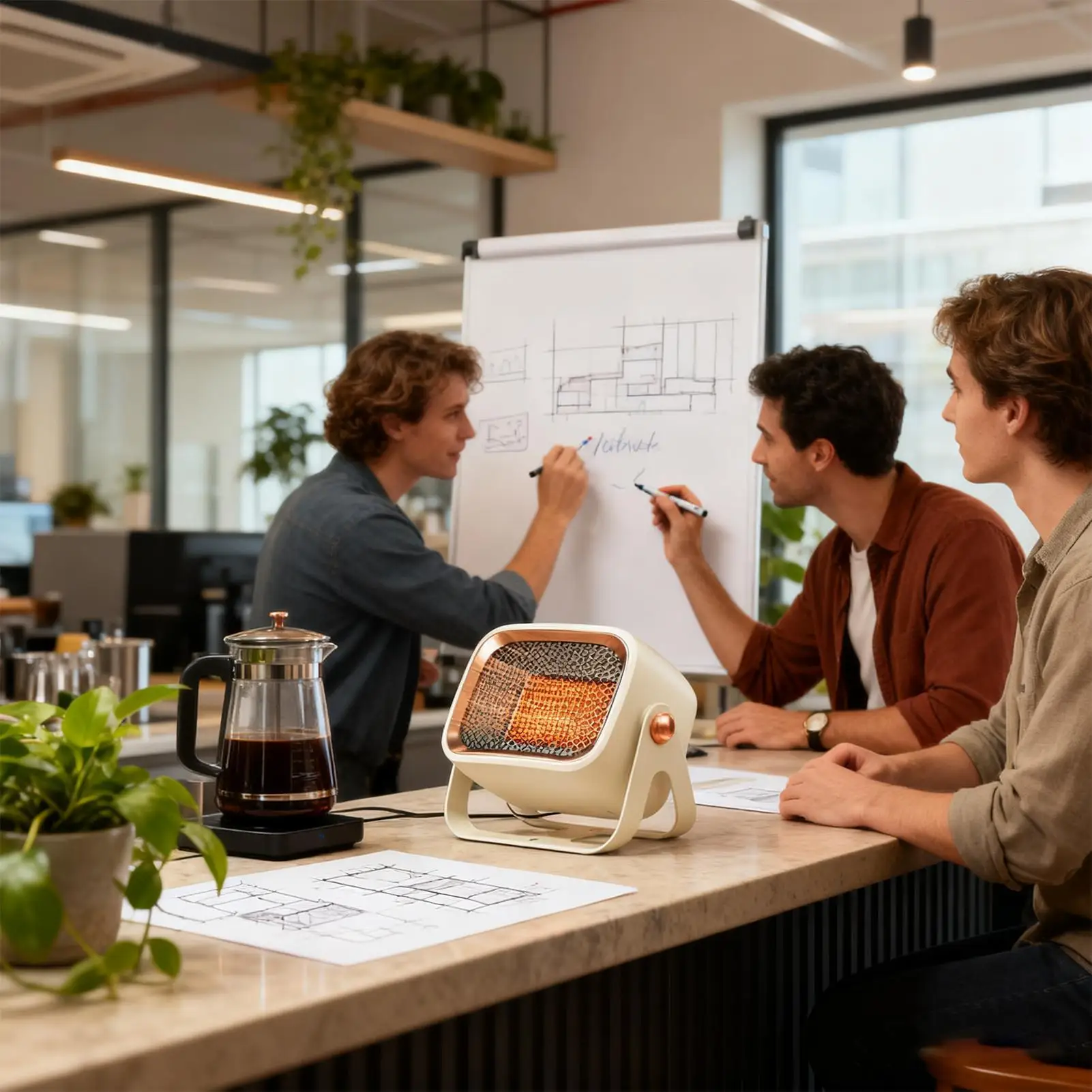 

Desk Space Heater PTC Ceramic Electric With Overheat Protection Small Space Heater For Office Desktop For Home Bedroom Living