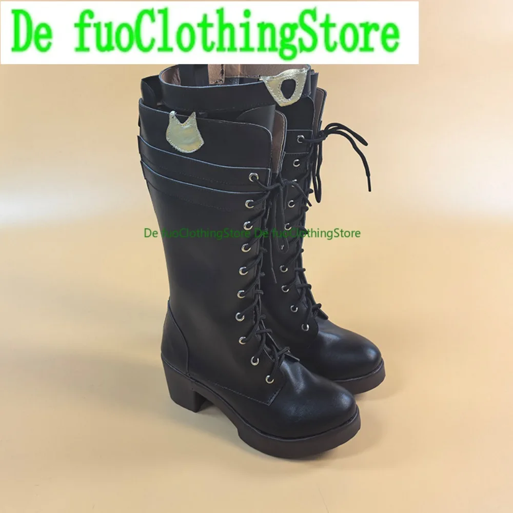 

Defuo Genshin Impact Lyney Обувь для косплея Аниме Игра Ролевые игры Костюмы на Хэллоуин Реквизит Обувь Сапоги