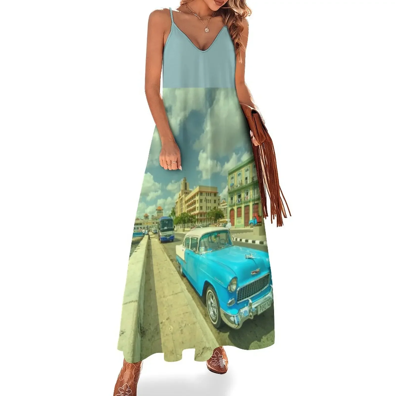 

Havana Promenade classic Sleeveless Dress Women's clothing dress summer Dress