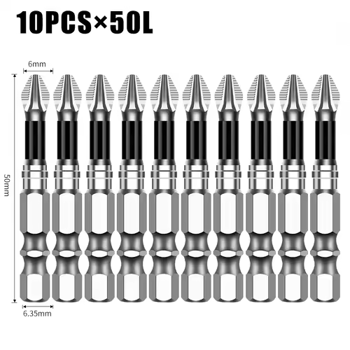 K5 Non-slip High Hardness Bit S2 Strong Magnetic 5A Black Non-slip Cross Head Electric Drill Electric Screwdriver Bit - Image 47