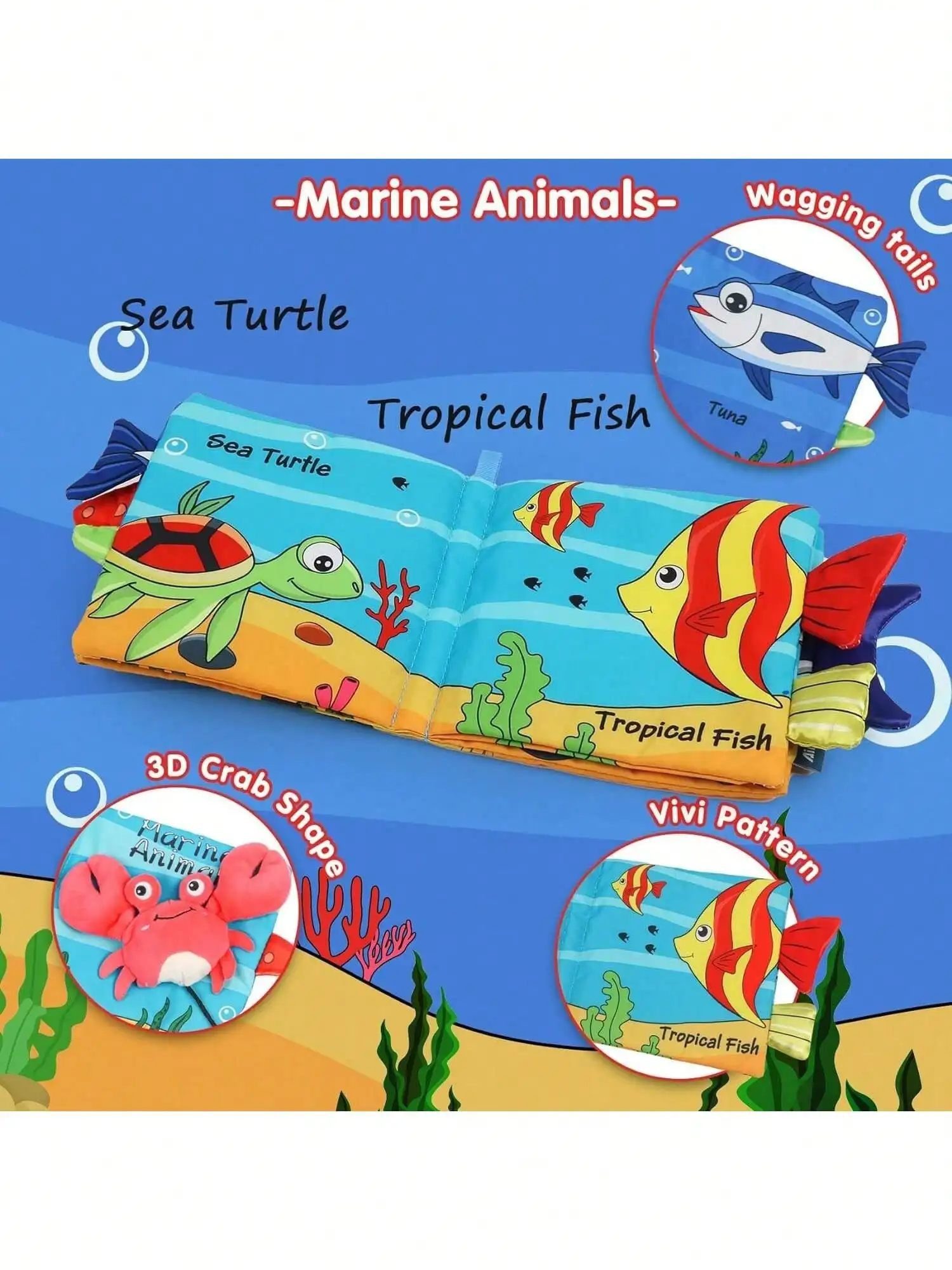 Libro de tela suave, juguetes para bebés, contraste alto, mejora la cognición colorida, desarrollo Visual, educación temprana, juguetes Montessori