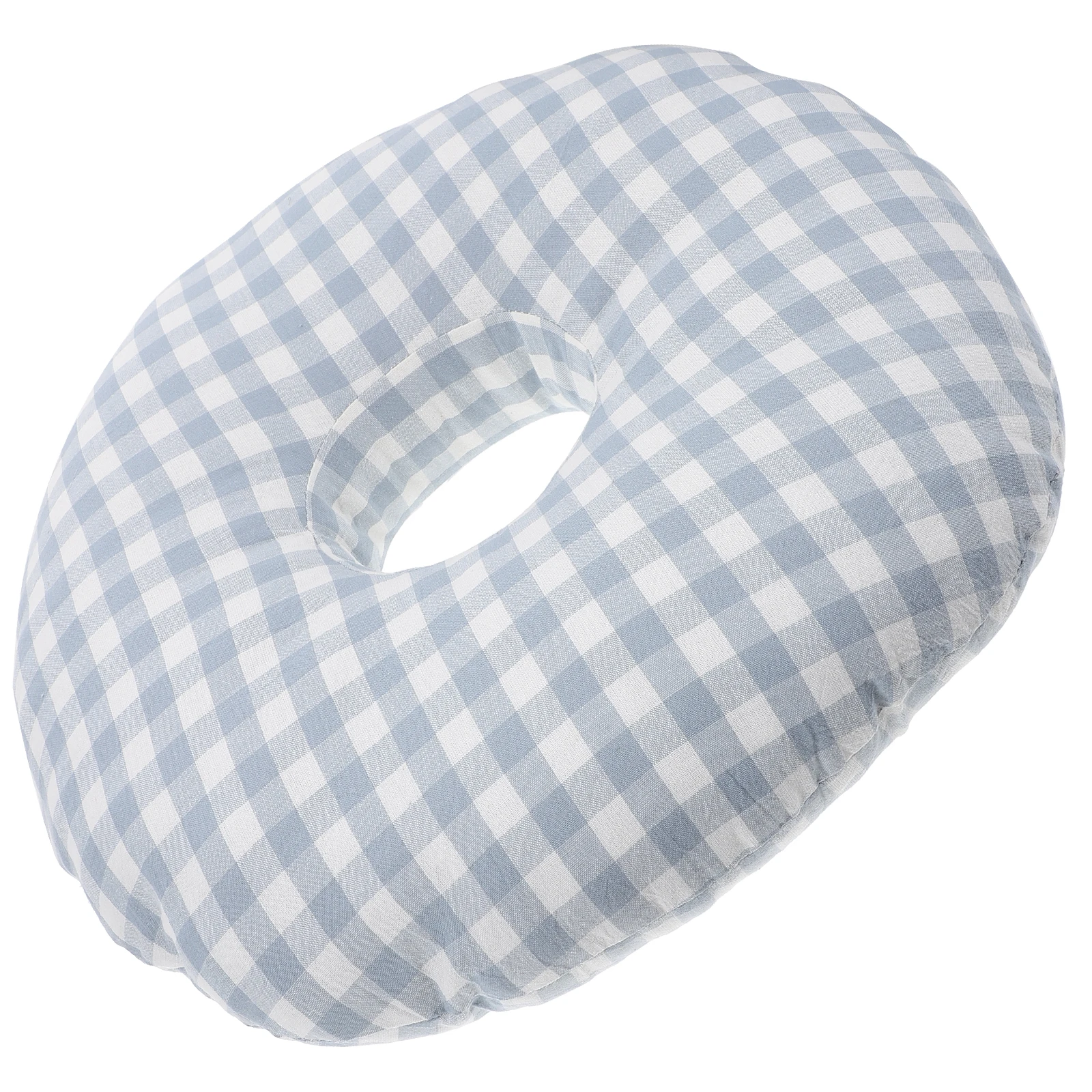

Grid Ear Piercing Donut Shape Neck Doughnut Piercing Pillow Care Pillow With Ear Hole Travel Use