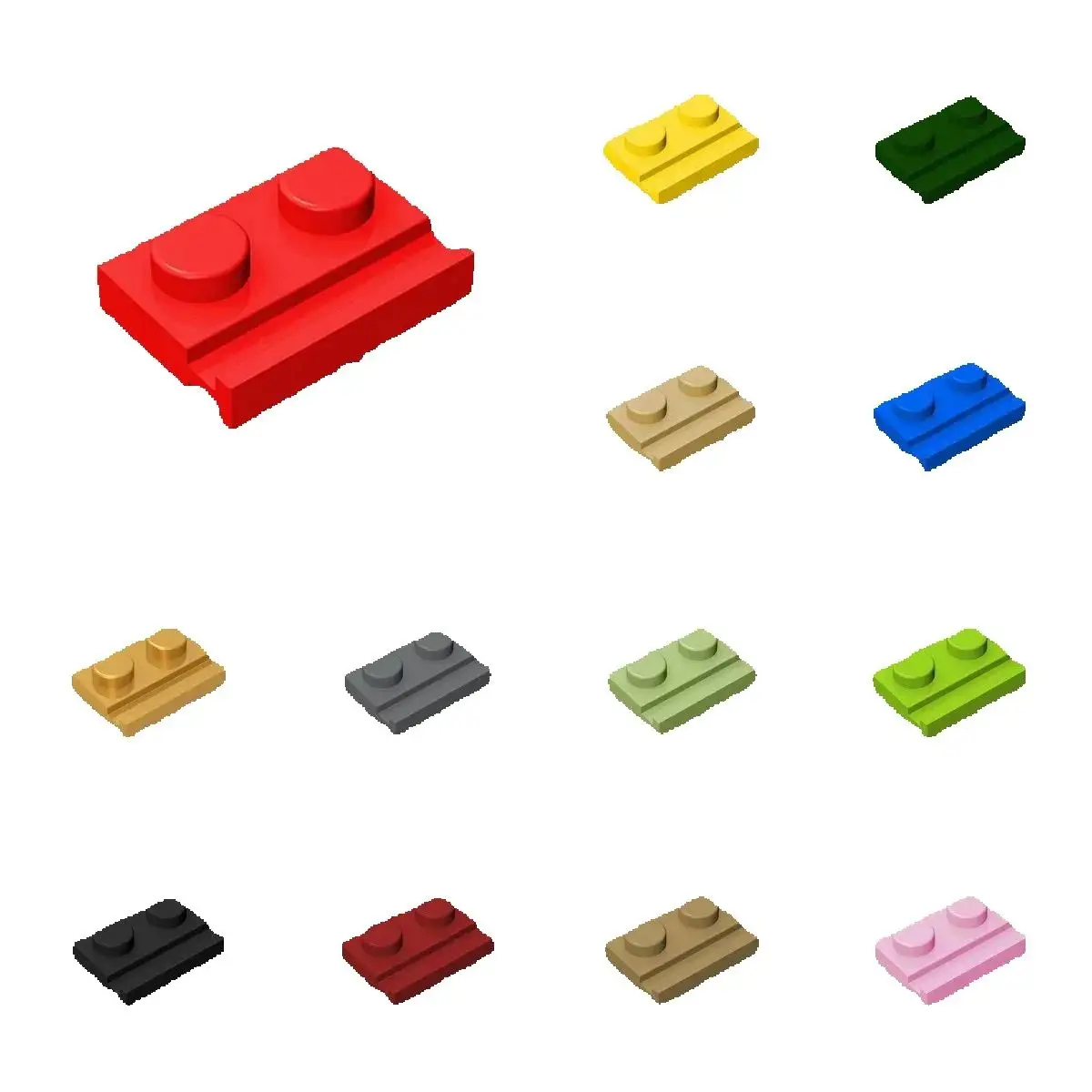 

50 шт. 32028 модифицированный 1x2 с дверной направляющей, игрушки со специальными канавками для технических зданий, блоки, подарок, совместимая сборка, сделай сам, MOC