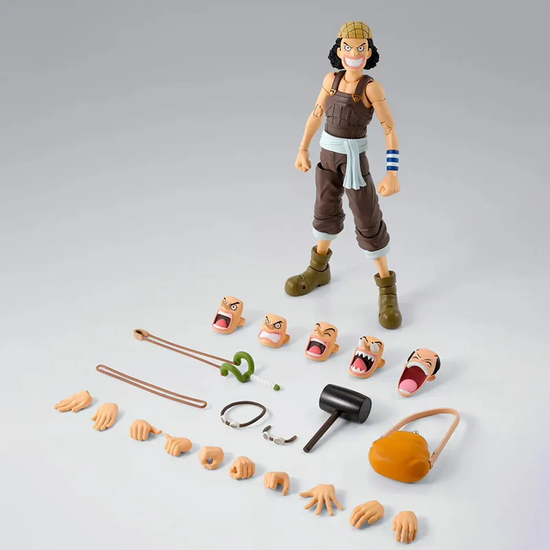 100% Bandai S.H.Figuarts One Piece Usopp Dawn Of Adventure figura de acción articulada adorno de escritorio de Pvc regalo coleccionable