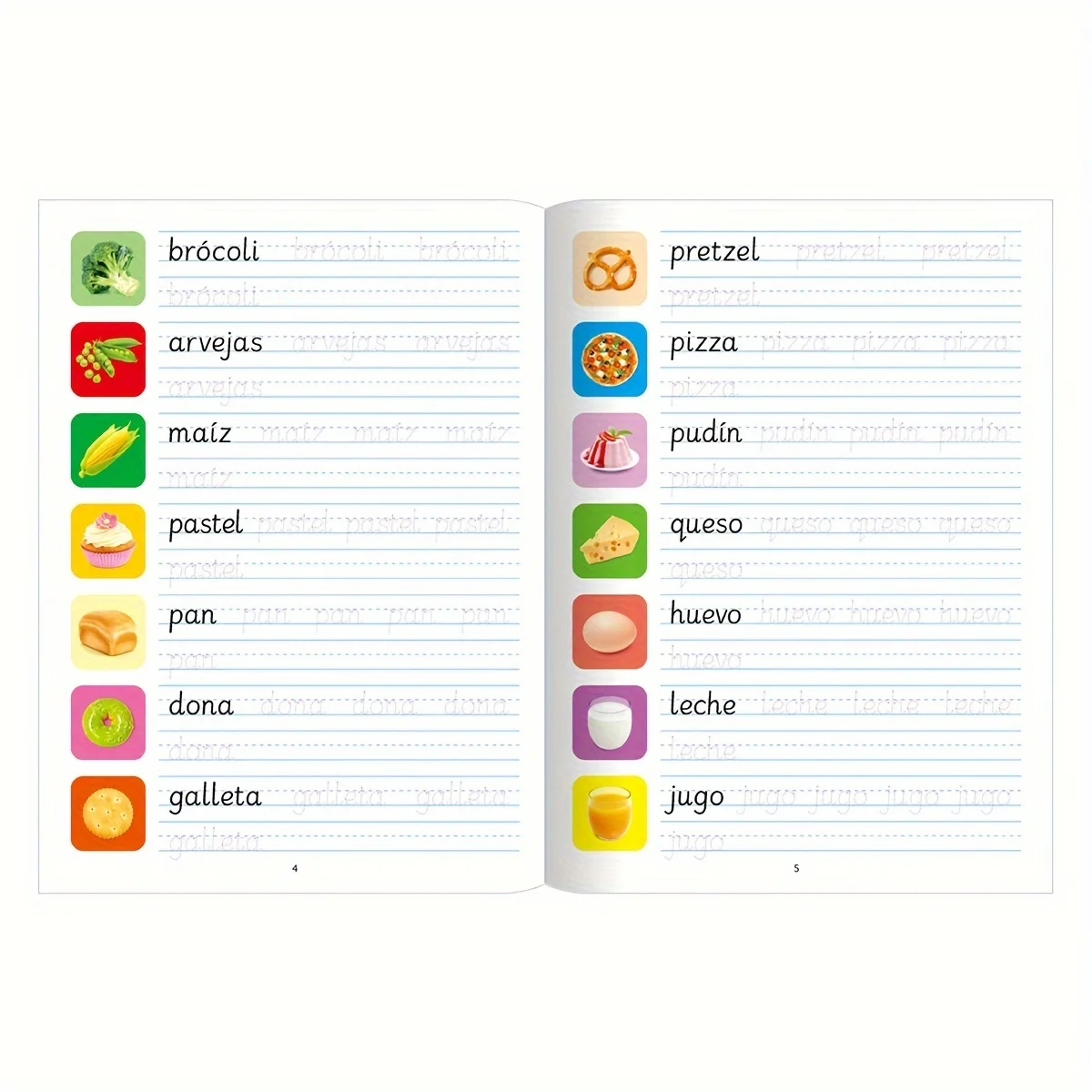 Spanish children's alphabet and vocabulary learning books help children's language enlightenment   Start of school season