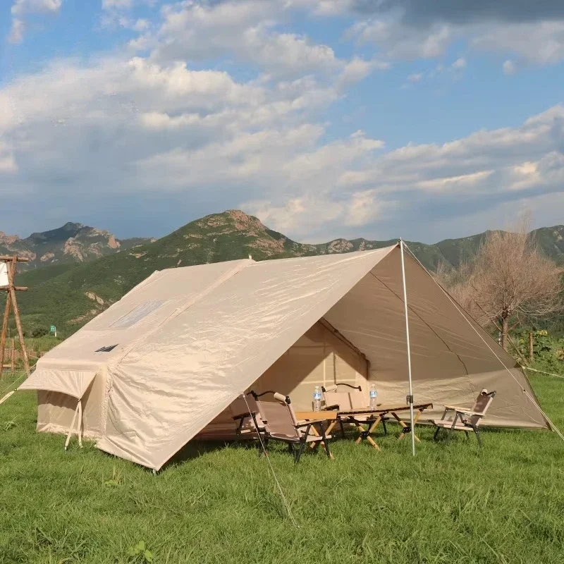 

Hot Selling 2-3/3-4 People Inflatable Luxury Camping Tent Waterproof Durable Outdoor Family Customized Air Tent Camping