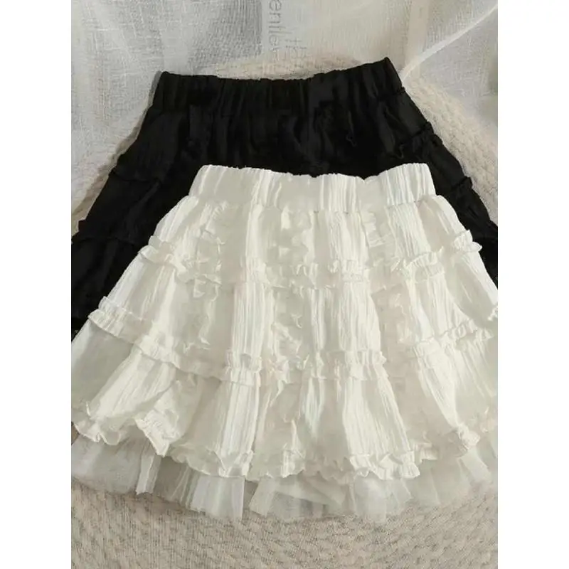 

High Waist Lace Me Aline Skirt Pure Color f-length Knot Street Sle Polyester Cotton A-Line Skirt for Women