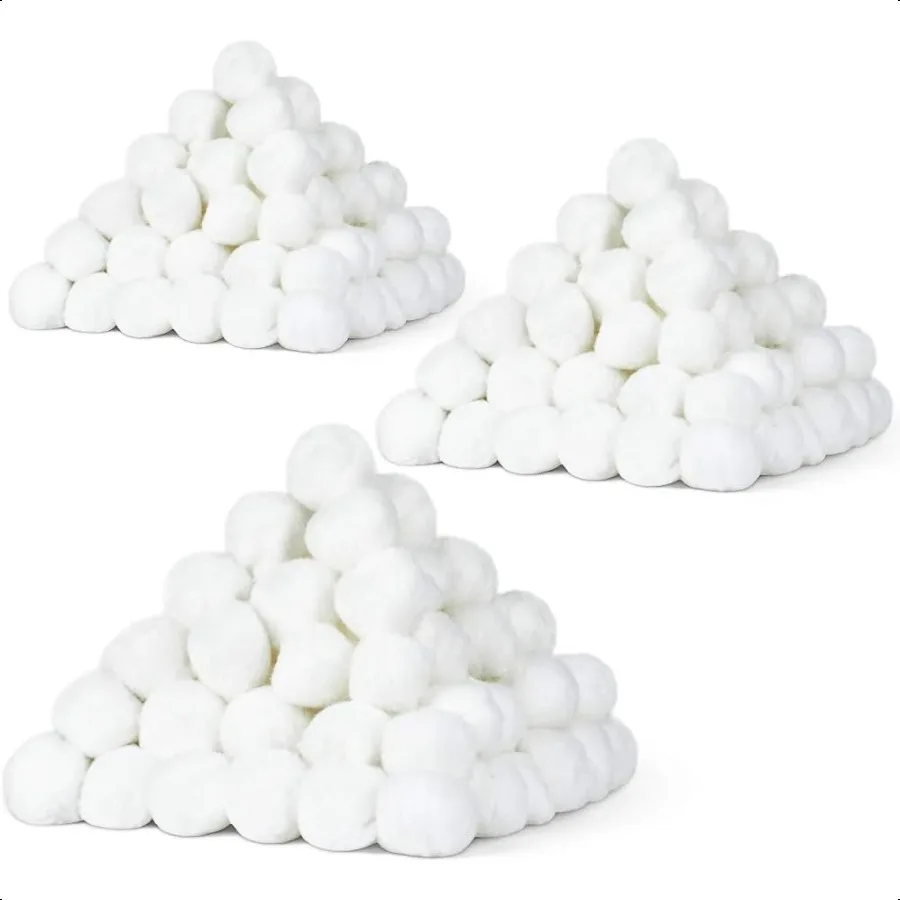 メイク落とし、ネイルポリッシュ除去、ペットケア、オイル、ローション、パウダーの塗布用、100%純綿製小型コットンボール300個