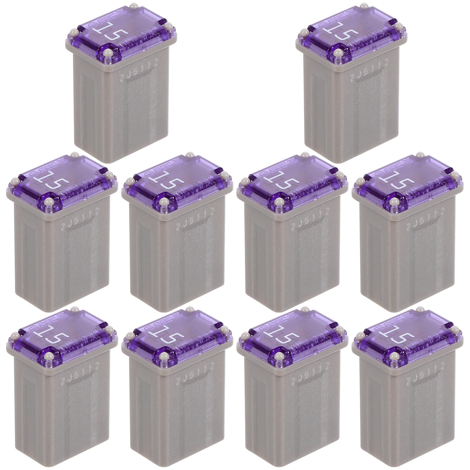 

10pcs Mini Square Car Fuses 15A Plastic Automotive Electrical Circuit Protection Solution Fuse Kit Car Accessories