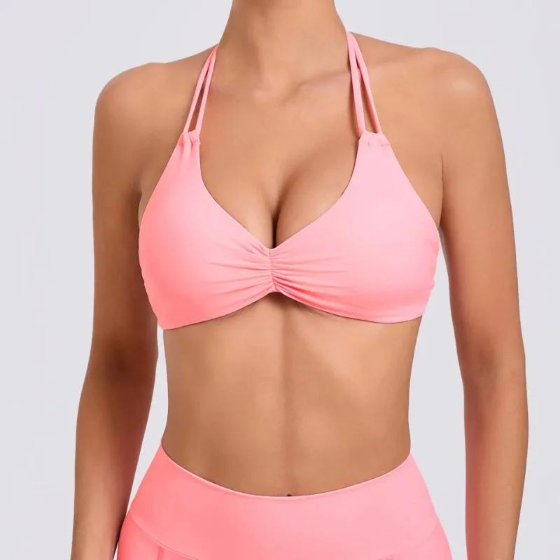 Sport Bra 2025 New Sports Women Yoga Set Clothers GYM Crop Top Home Fitness Workout Underwear Dancing Vest Running Bike Shirt