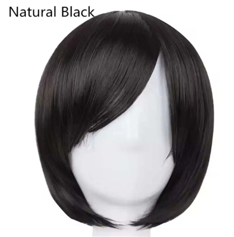 Bob Wig Pretty Women Short Bob Wigs Natural Fashion Halloween Cosplay Anime Wigs Cute Colored Synthetic Daily Party Xmas Wig