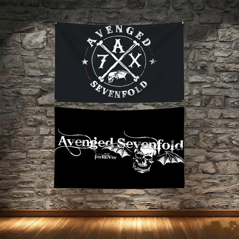 Heavy Metal LOGO A-Avenged Sevenfold A7X Flags Tapestry Creative Pattern Photo Living Room Wall Art Party Outdoor Decor