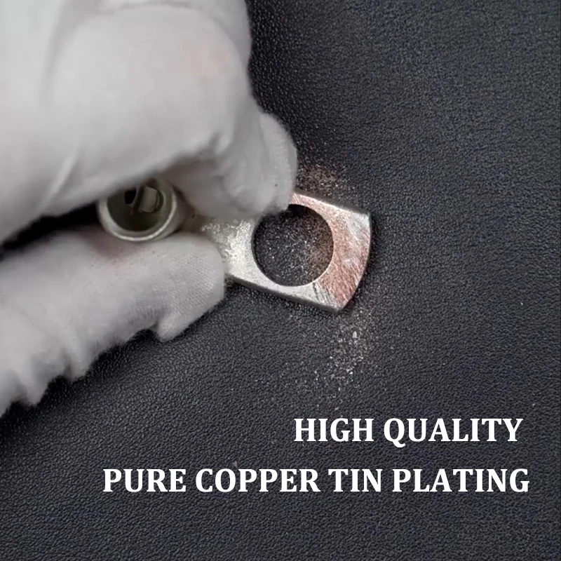 2 - 50PCS T90 Series LT6/10/16/25/35/50/70/95 Cable Connector 90Degree Right Angle Lugs Copper Tubular Ring Crimp Wire Terminals