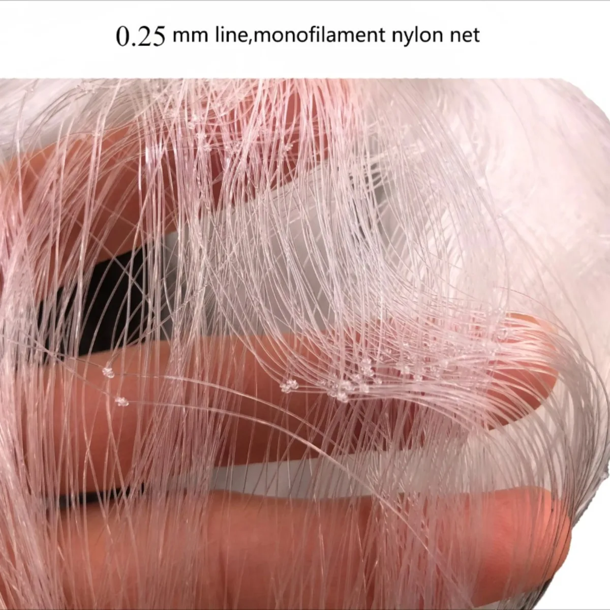 0.25mm Line Semi-Finished Fishing Net 1 layer Network Fishnet Accessorie Rede De Pesca Monofilament Nylon Gillnet Mesh 70mm-85mm
