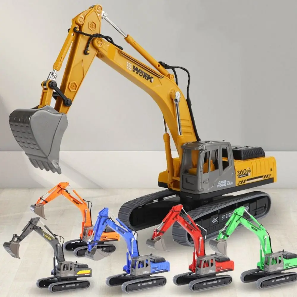 

Simulation Excavator Model Toy Rotatable Desk Ornaments Engineering Vehicle Toy 7 Styles Pull Arm Construction Vehicle Model