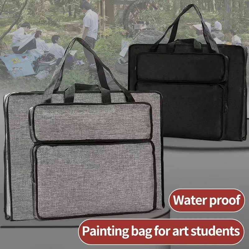 Water-Resistant Drawing Board Bag 4K/8K Art Portfolio Carry Bag Art Shoulder Bag Organizer for Artist Students Hobbyist