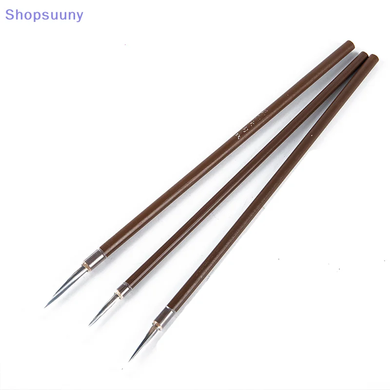 [SU]3Pcs Weasel Hair Hook Line Fine Paint Brush Calligraphy Brush Pen Art Stationary[SU]