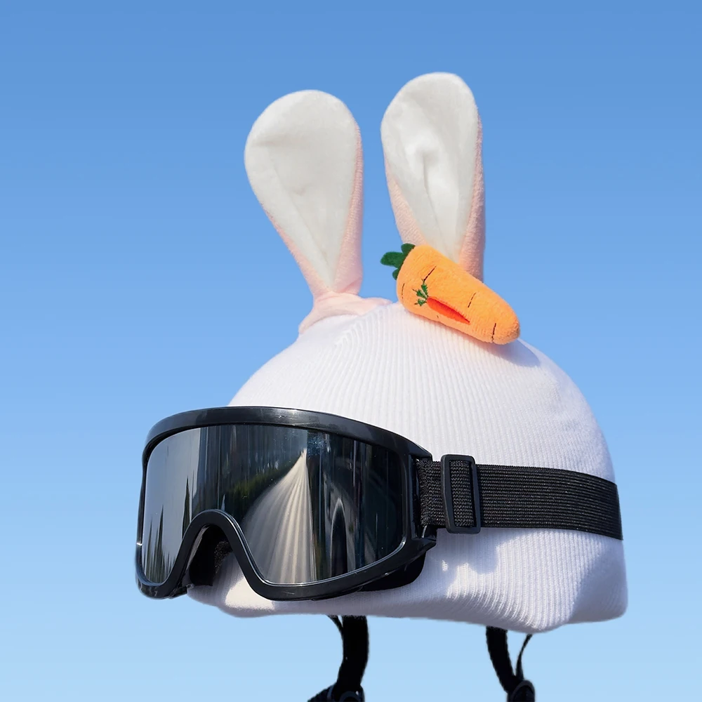 

Ski Helmet Cover Personalized Cartoon Single Double Board Outdoor Skiing Knitted Cute Paragliding Snow Helmet Cover