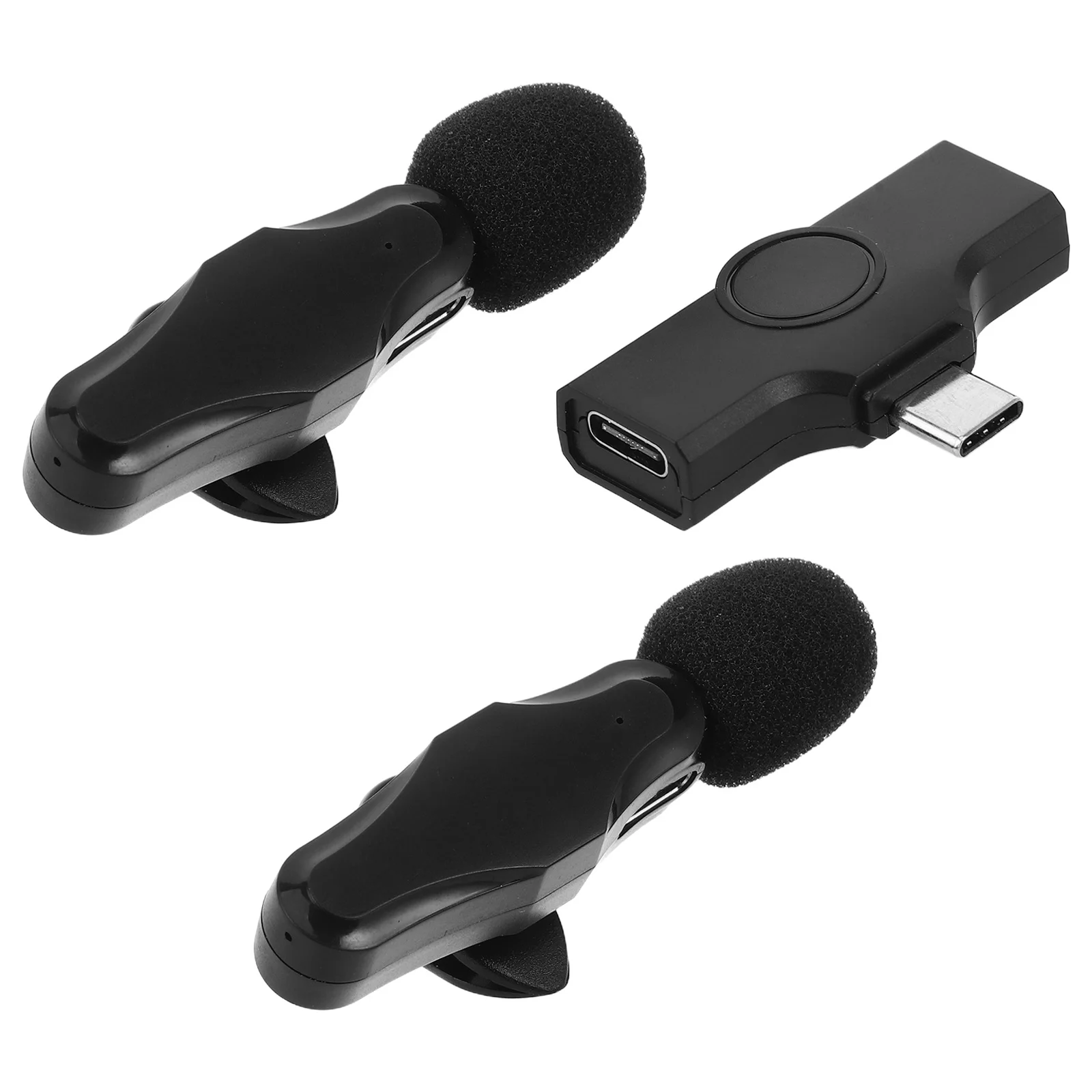 

1 set 1 Set Wireless Lapel Microphone System Mini Cordless Lavalier Mic For Vlogging Live Streaming Podcast Compatible With