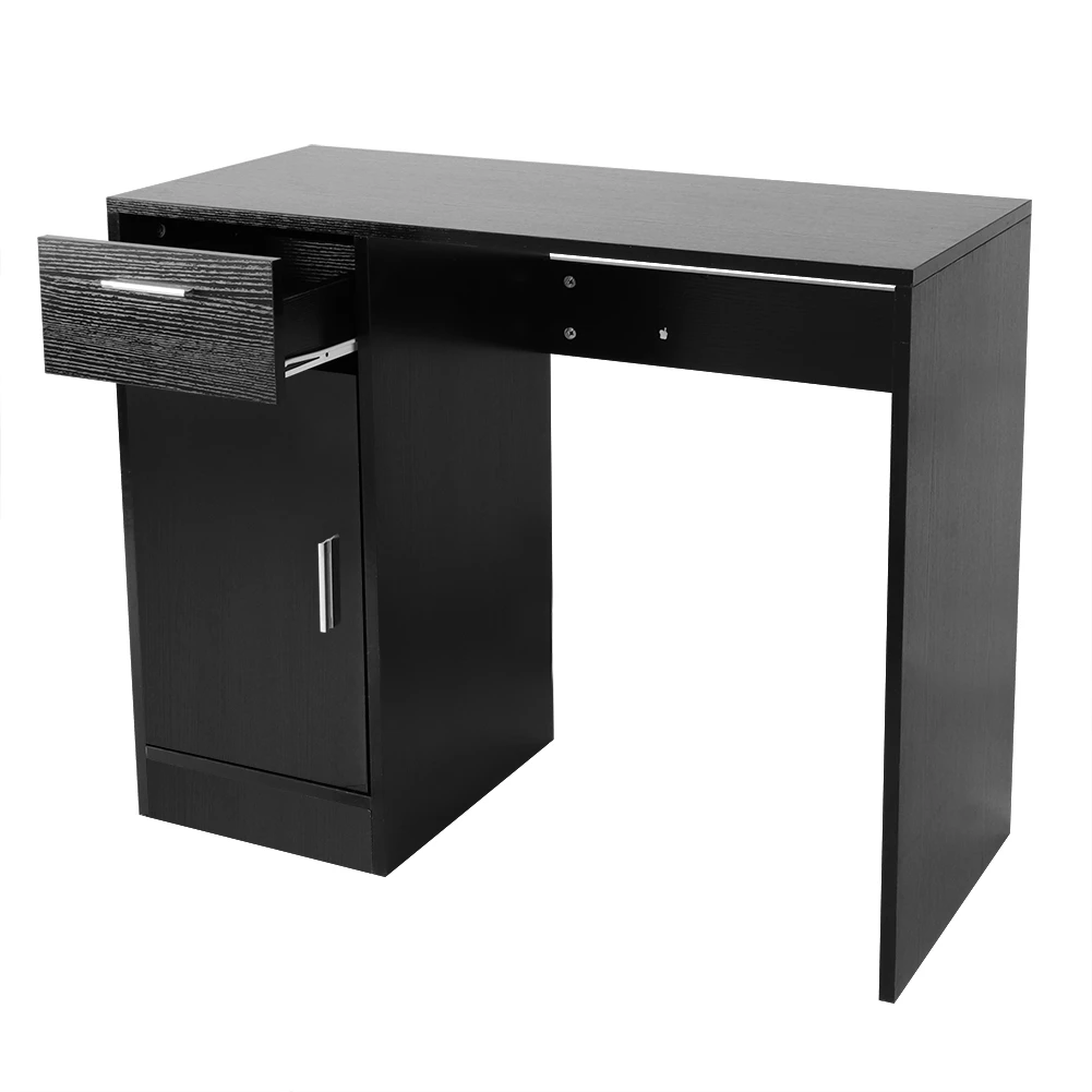 

Computer Desk with 1 Drawer 1 Door Particle Board Compact Computer PC Laptop Desk Table for Home Dorm Room Apartment