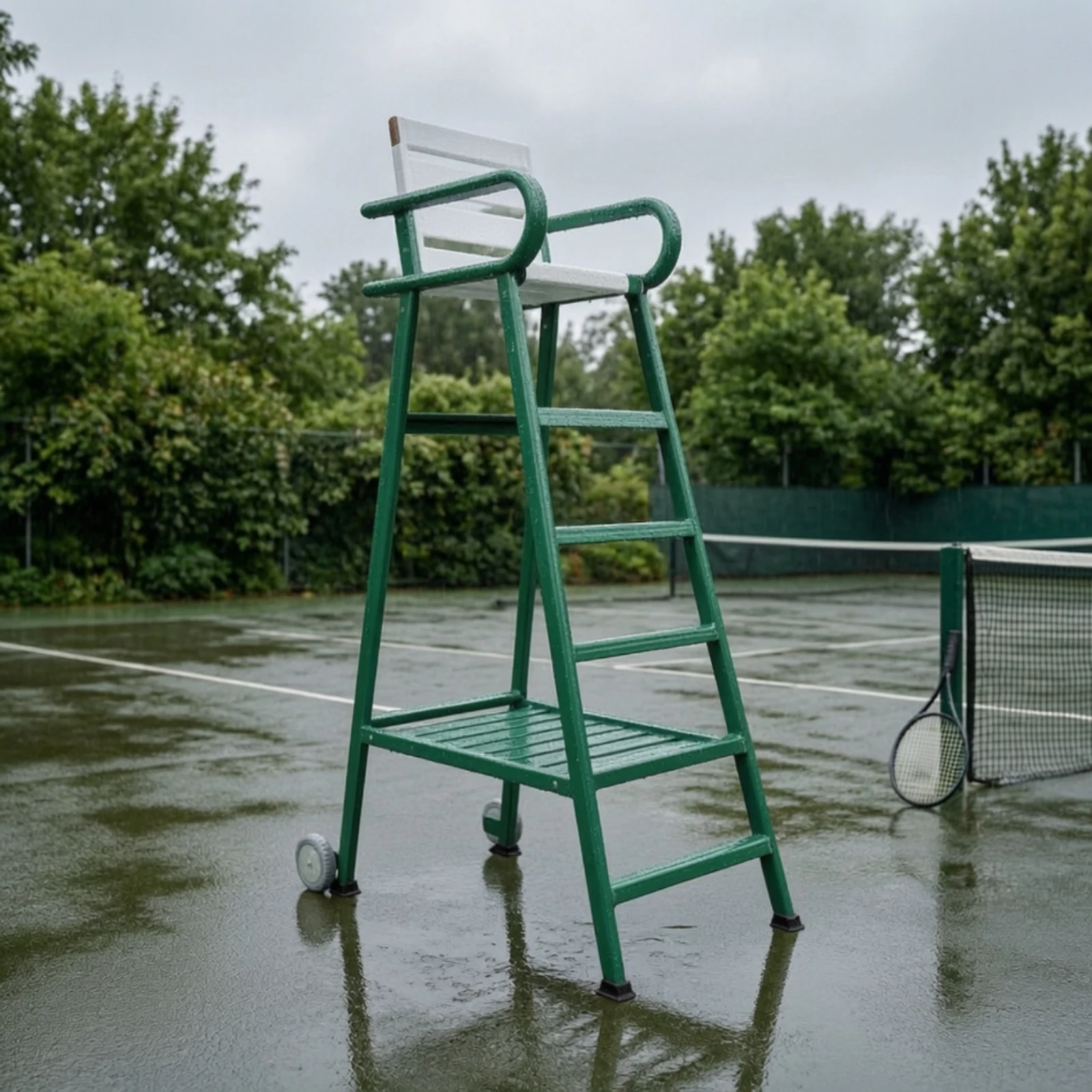Tennis Umpire Chair with Wheels Portable Tennis Umpire Chair Sturdy Premium for Umpires, Tournaments