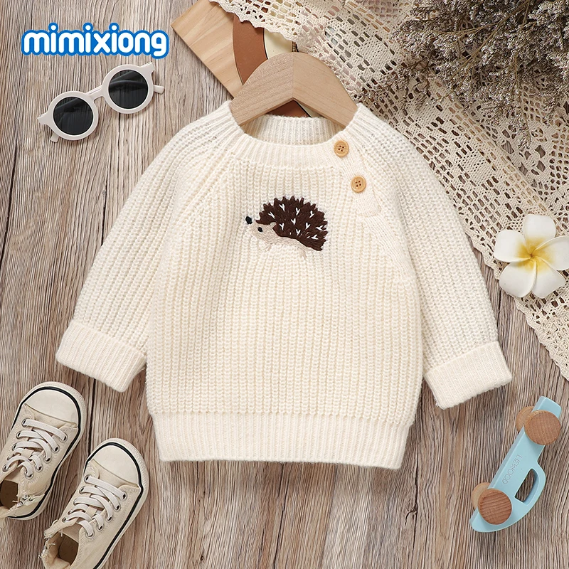 

Winter Newborn Baby Sweaters Pullovers Autumn Hedgehog Knitted Infant Boy Girl Crew Neck Long Sleeve Jumpers Tops Children Coats