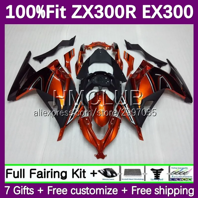 OEM ZX-3R For KAWASAKI NINJA EX300 EX ZX 300R 63No.21 ZX300R 2013 2014 2015 2016 2017 ZX3R 13 14 15 16 17 Fairing orange glossy