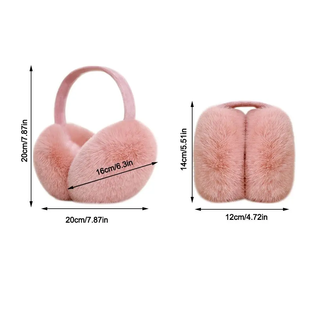 Fashion Plush Ear Warmer Collapsible Anti-Freeze Ear Muffs Keep Warm Thickening Ear Cover for Women Girls