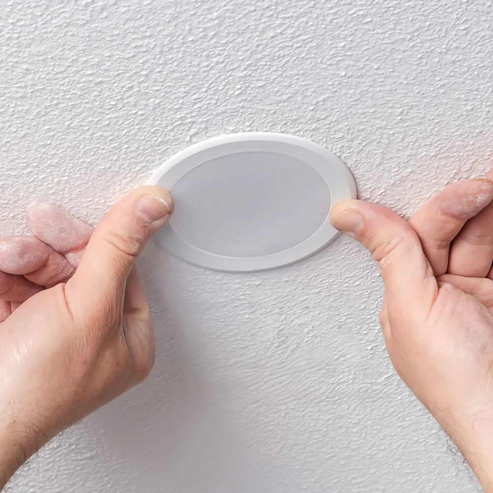 

4pcs Round Lamp Shade Diffuser 134Mm White For Drum Style Lampshades Lighting Fixture Bottom Cover Spotlight Lampshade