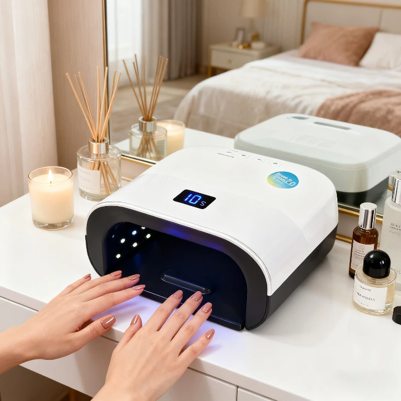 

Сушилка для ногтей Smart 2.0 48 Вт УФ-светодиодная лампа для ногтей с умной памятью таймера Невидимый цифровой таймер Дисплей Машина для сушки ногтей