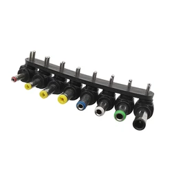8Pcs/Set Universal AC DC Power Supply Charger Adapter Tips Jack Plug Connector Converter for Laptop Notebook PC