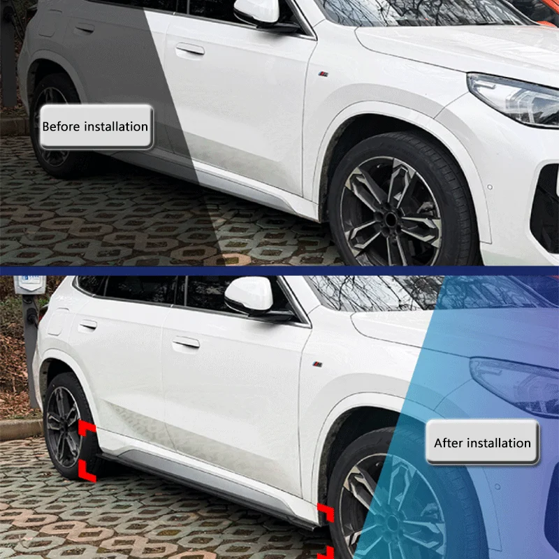 Hochwertiger Seitenschweller-Spoiler, kleines Surround-Modifikationszubehör, passend für BMW X1 iX1 U11 M Sport 2023+