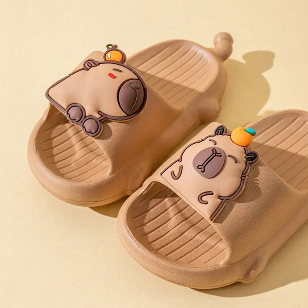 

Fashion EVA Capybara Kids Slippers Cute Resilience Cartoon Animal Slippers Silent Anti-slip Children's Bathroom Sandals Beach