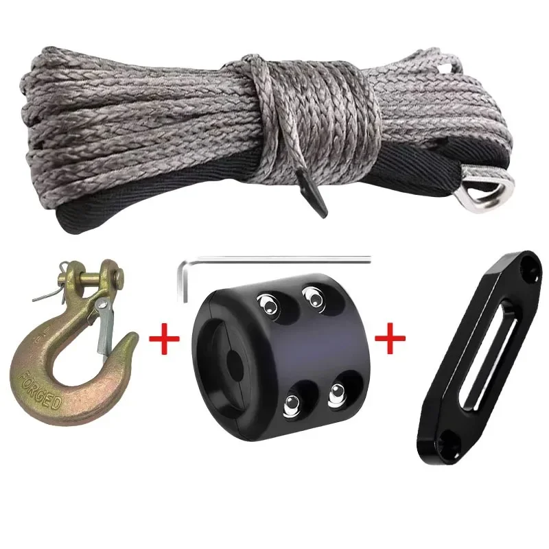 10000LBS Winch Line Cable Rope Winches Towing Hook Stopper Rubber for ATV SUV UTV Truck Offroad Accessories