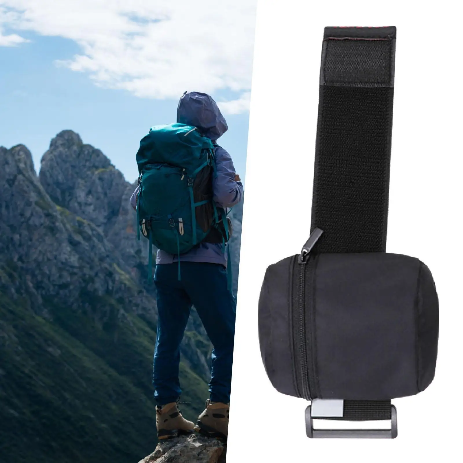 محفظة معصم رياضية مريحة مقاومة للماء مع سحاب للجري وركوب الدراجات والمشي لمسافات طويلة واللياقة البدنية والمشي #1