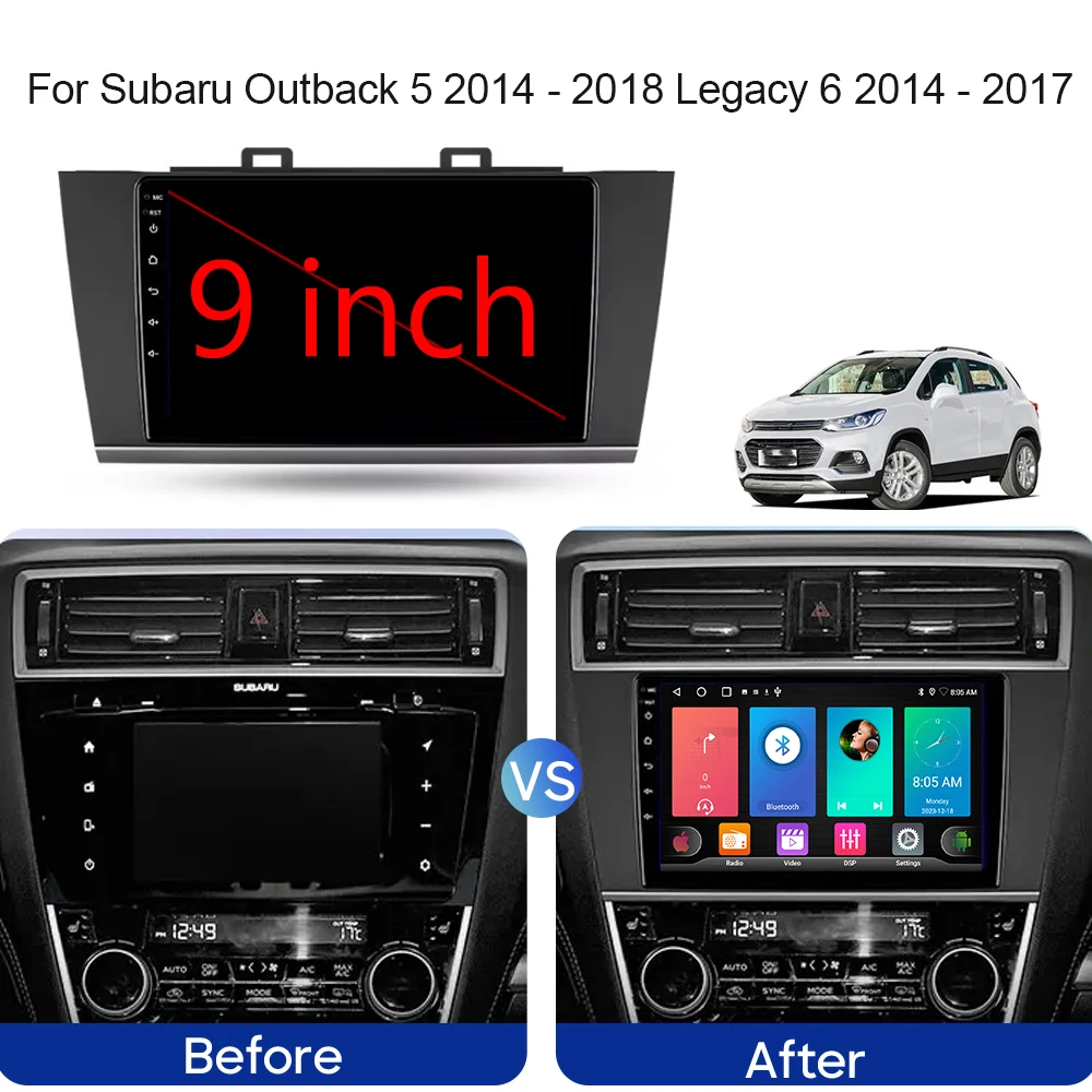 For Subaru Outback 5 2014 - 2018 Legacy 6 2014 - 2017 Android Auto Car Radio Multimedia Video Player GPS Navigation No 2din DVD