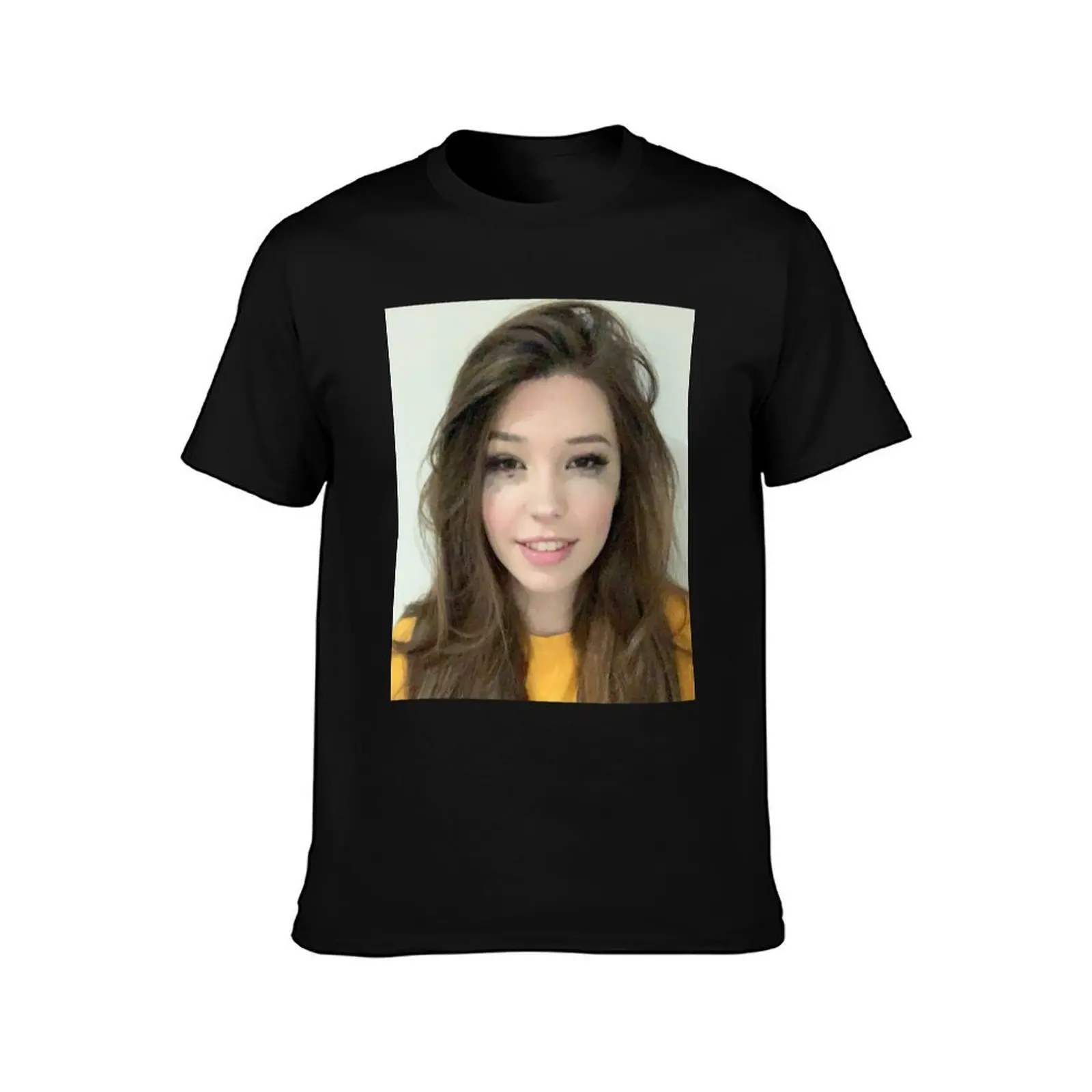 belle delphine’s mugshot T-Shirt Plus Size Simple Casual Top T-Shirt