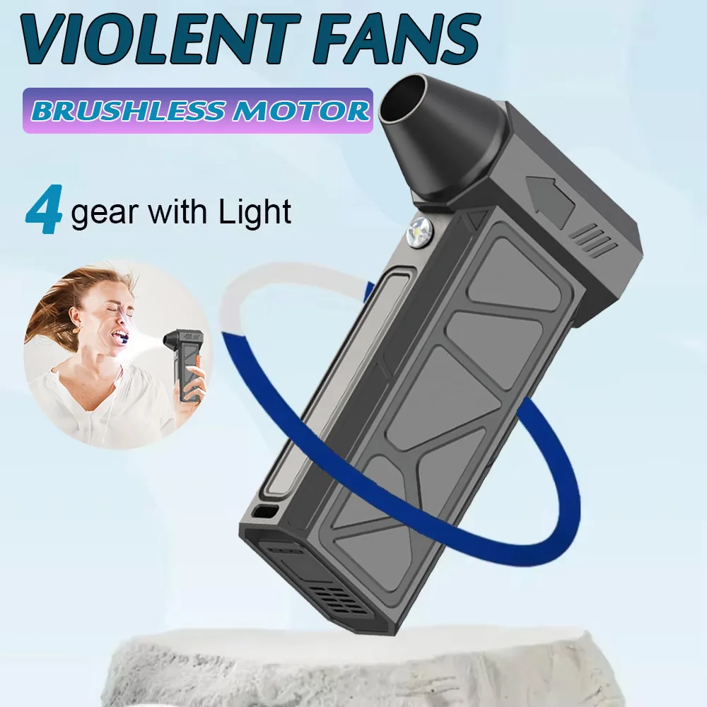 140000 RPM Brushless Motor Electric Turbo Jet Fan High-Speed Turbo Violent Fan USB Rechargeable Powerful Dust Blower 6000mah