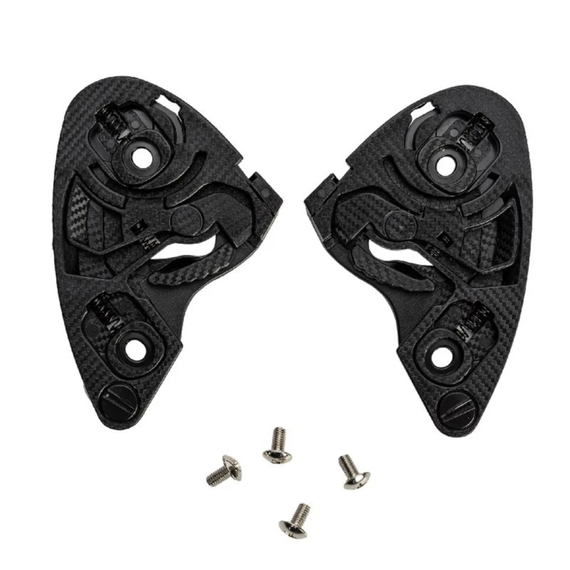 

1 Pair Motorcycle Helmets Visors Gear Base Plate with Screw Face Shield Visors Base Easy Installation Helmets Accessory