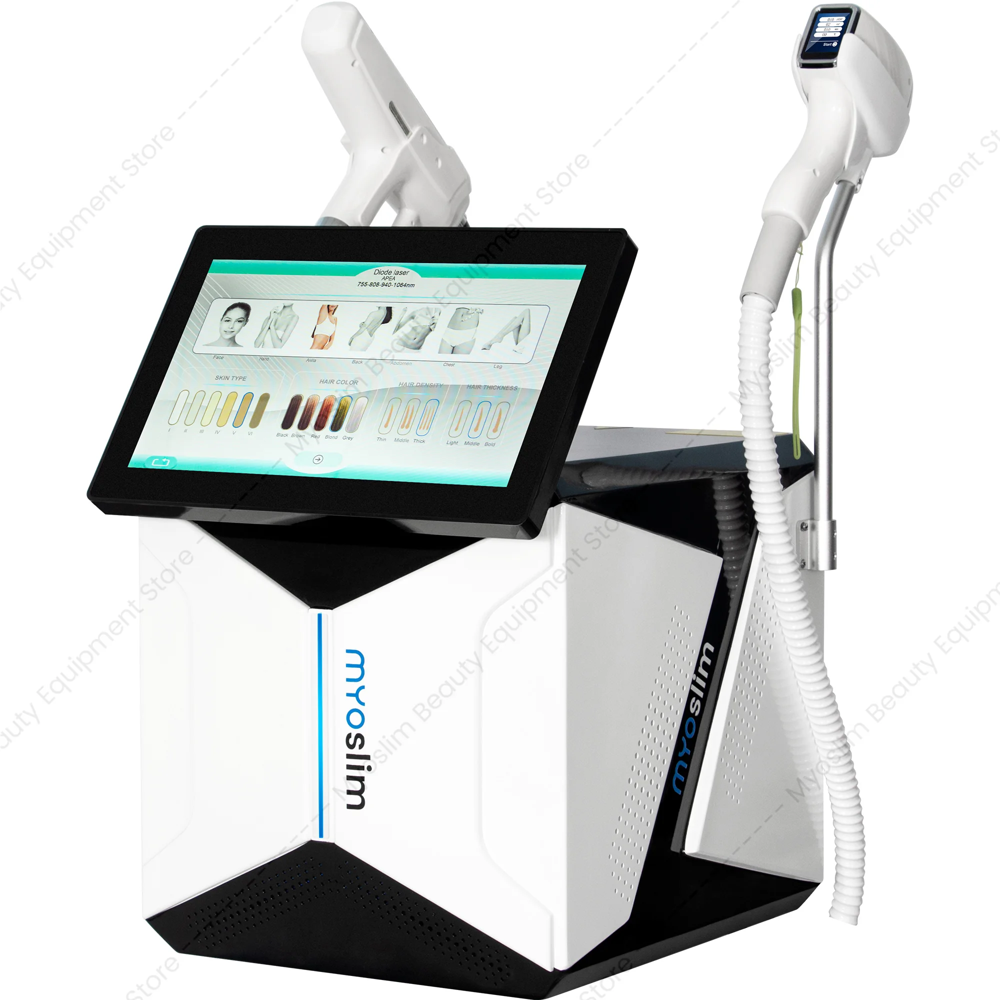 2IN1 808nm Diode Laser & Picosecond Q Switch Nd YAG Beauty Machine for Fast Axis Collimation Long-Lasting Hair Reduction & Tat