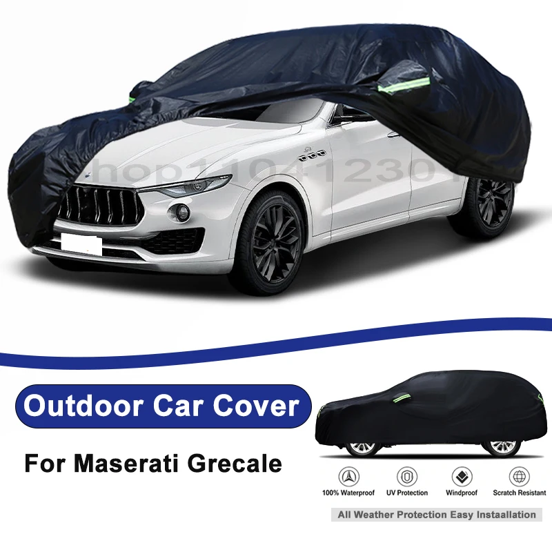 

Outdoor Full Car Cover For Maserati Grecale with Reflective Strips Waterproof Snowproof Dustproof UV Protection Auto Accessories