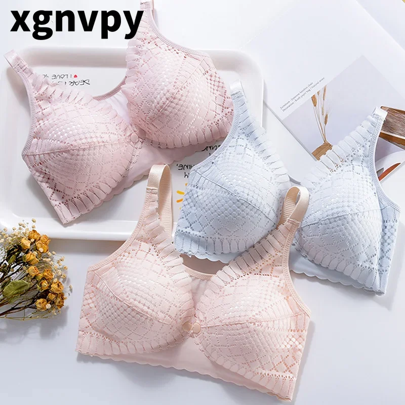 

xgnvpy Breastfeeding Underwear Pregnant Women Bra Anti-sag Postpartum No Underwire Gathering Type Anti-sag Front Opening Buckle