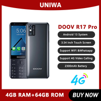 UNIWA DOOV R17 Pro Smart Mobile Phone Whatsapp Android 13 Touch Screen 4G Keypad Phones 3.54\