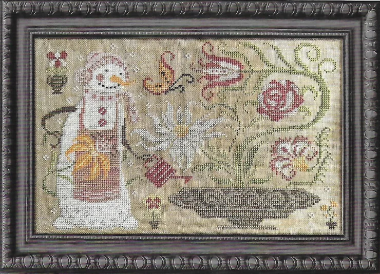 

Набор для вышивки крестом, хобби, ремесленное шитье, Цветочная полива, снеговик, 37-28