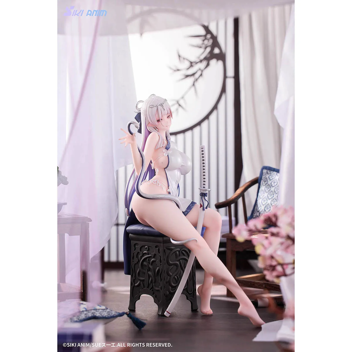 Original SIKI ANIM Aojiro Hebi no Iro 1/7 Anime Figure Bishoujo Ornament Fine Collectible Model Toy