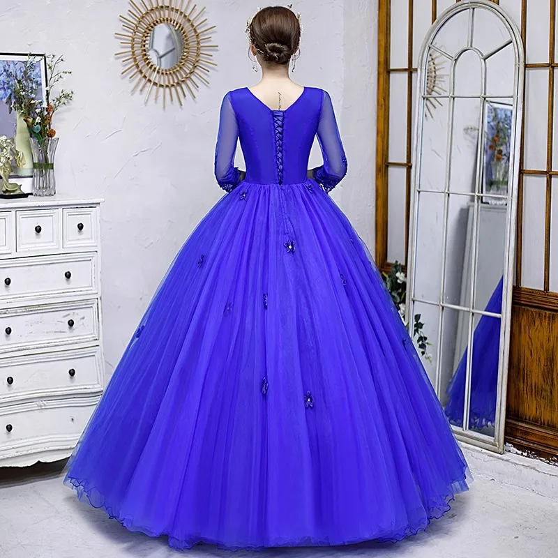 Customized Ball Gown Quinceanera Dresses Appliques Tulle V Neck Prom Birthday Party Gowns Formal Vestido De 15 Anos Sweet 16