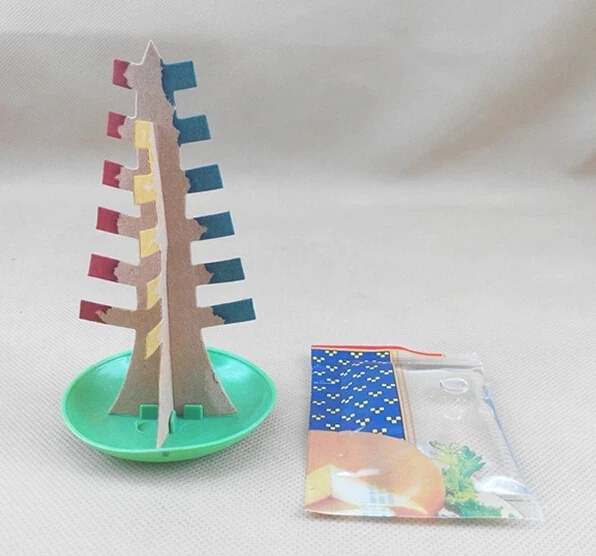 1 STKS 10x6 cm DIY Visuele Kleurrijke Magische Groeien Kerstbomen Magic Groeiende Papier Boom Japan Kinderen Speelgoed voor Kinderen Nieuwigheden